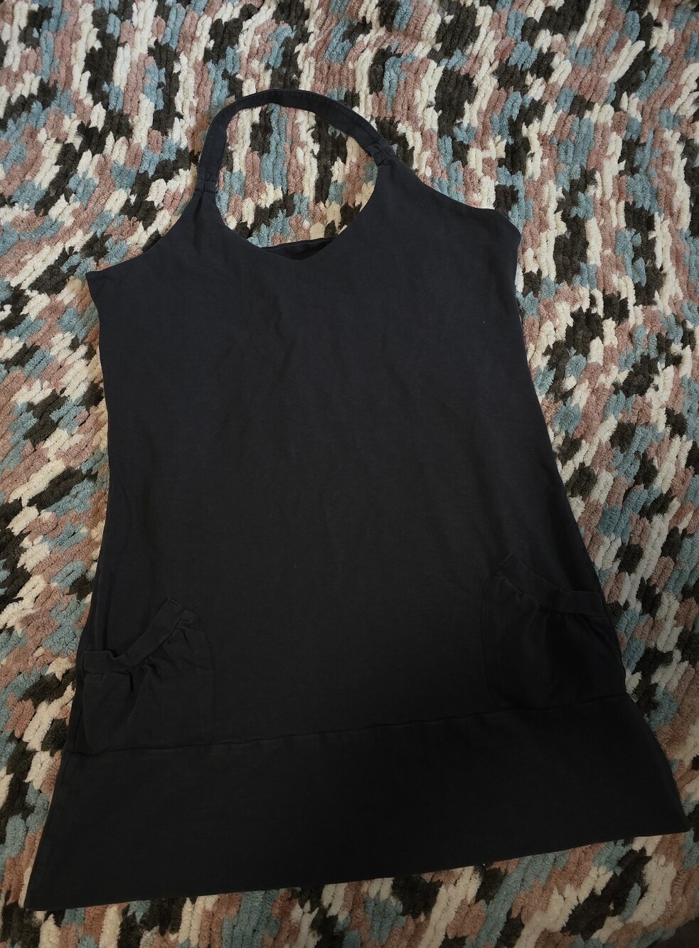 Nomads Hemp Halter Dress with Front Pockets